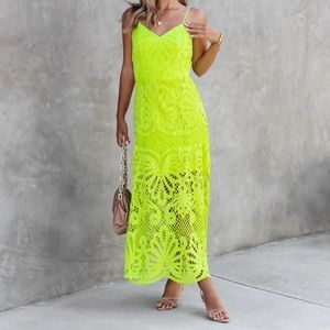 Neon Summer Maxi Dress